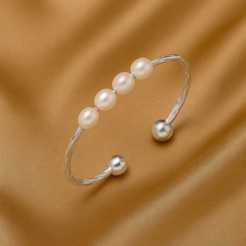 Evelyn - Rotating Pearl Orbit Ring