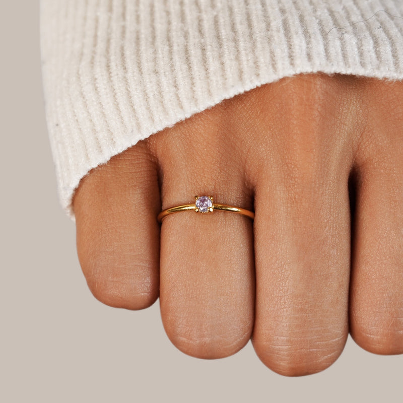 Deborah - Gemstone Birth Rings