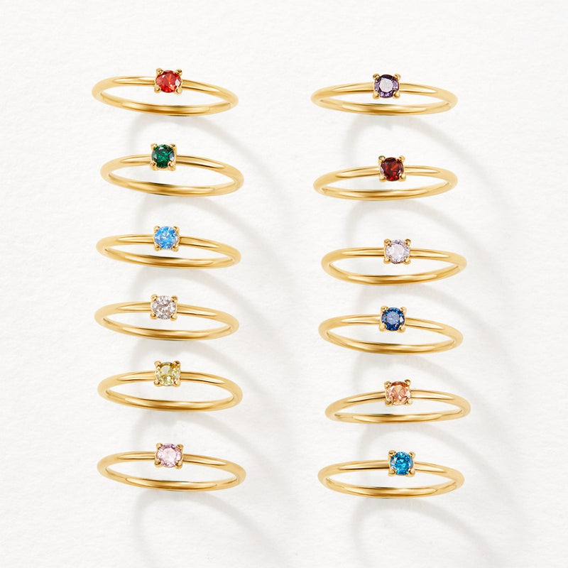 Deborah - Gemstone Birth Rings