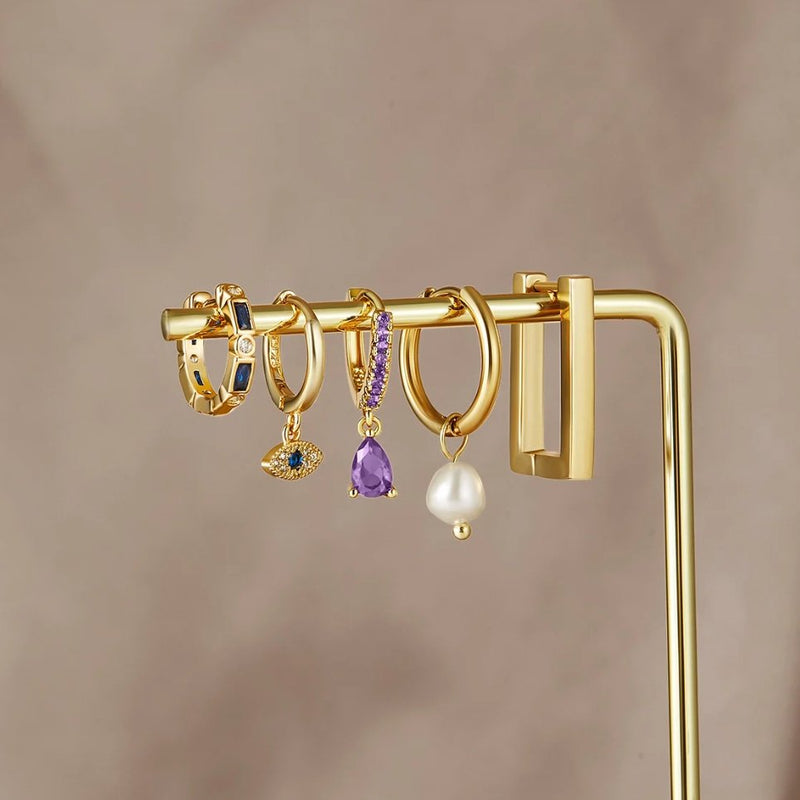 Sie - Drop Earrings with Eye Design