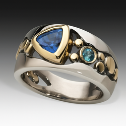 Gabriella - Retro Blue Zirconia Bohemian Ring