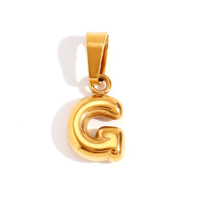 Emily - Elegant Bubble Letter Pendant Necklace
