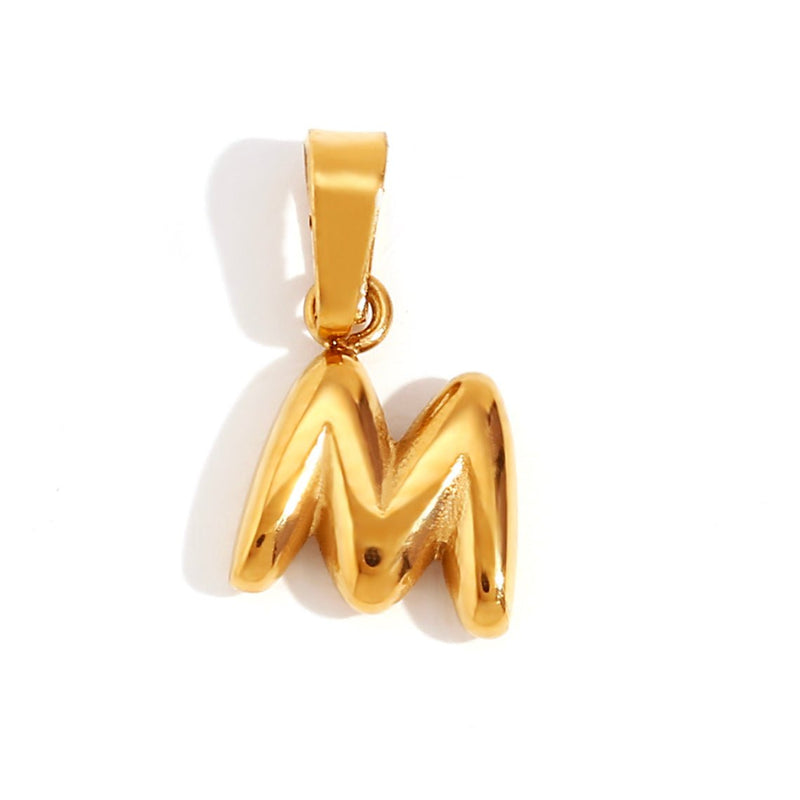 Emily - Elegant Bubble Letter Pendant Necklace