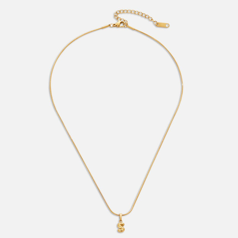 Emily - Elegant Bubble Letter Pendant Necklace