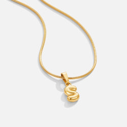 Emily - Elegant Bubble Letter Pendant Necklace
