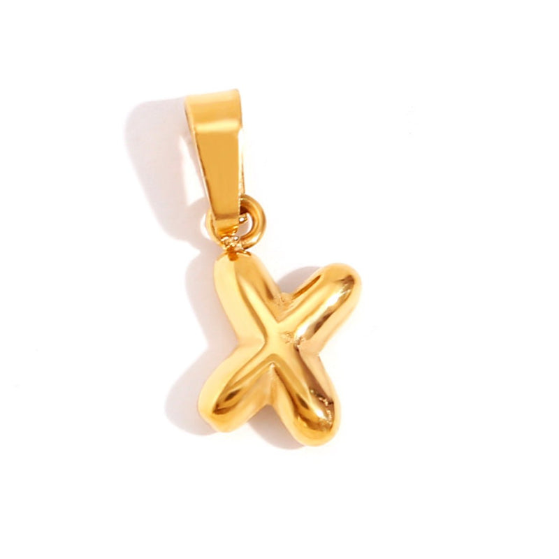 Emily - Elegant Bubble Letter Pendant Necklace