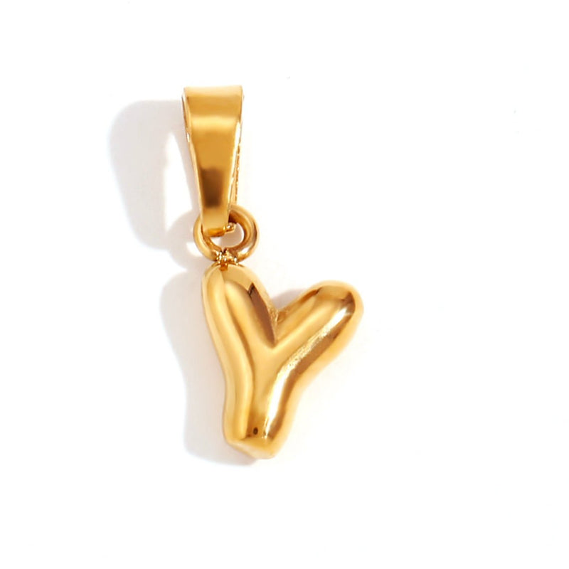 Emily - Elegant Bubble Letter Pendant Necklace