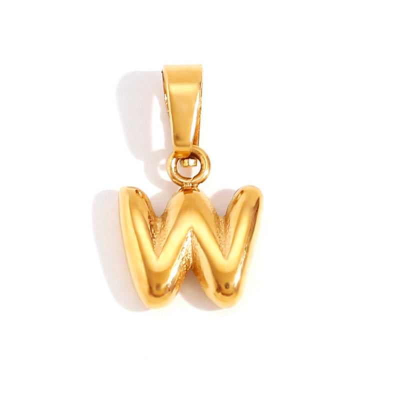 Emily - Elegant Bubble Letter Pendant Necklace