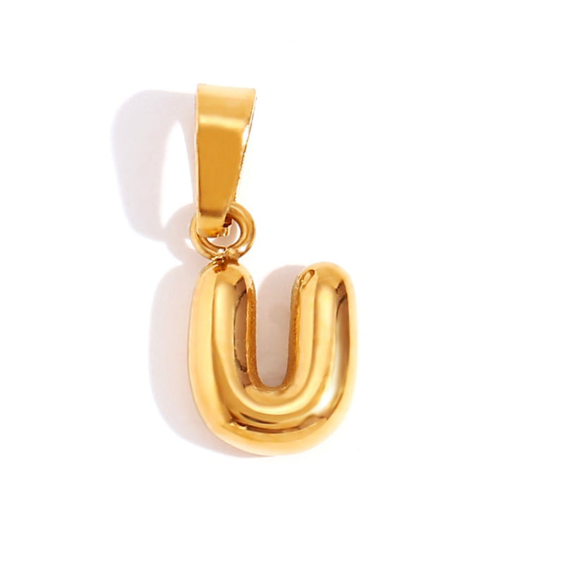 Emily - Elegant Bubble Letter Pendant Necklace