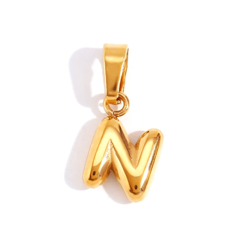 Emily - Elegant Bubble Letter Pendant Necklace
