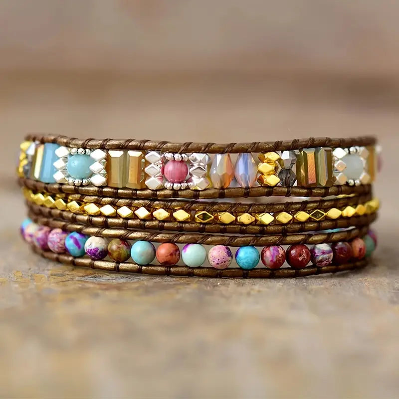 Bohemian Crystal Wrap Bracelet