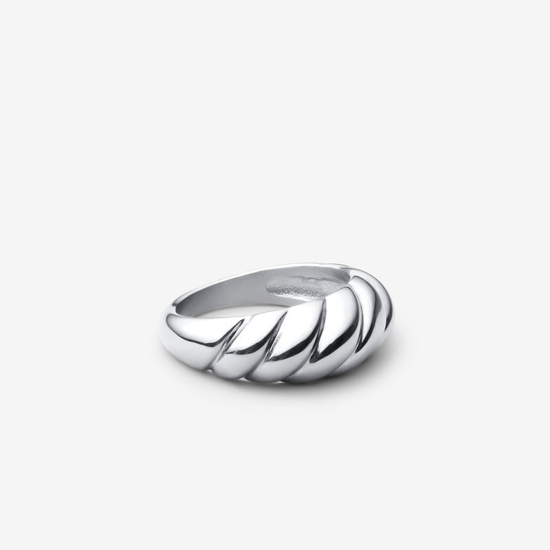 White Gold Croissant Ring