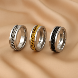 Charlotte's  - Cuban Link Ring Set