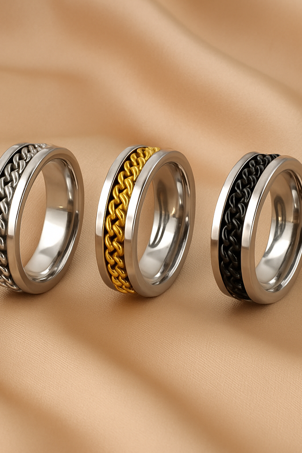 Charlotte's  - Cuban Link Ring Set