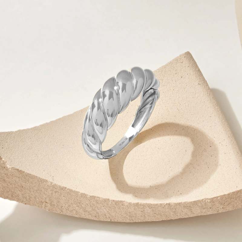 White Gold Croissant Ring