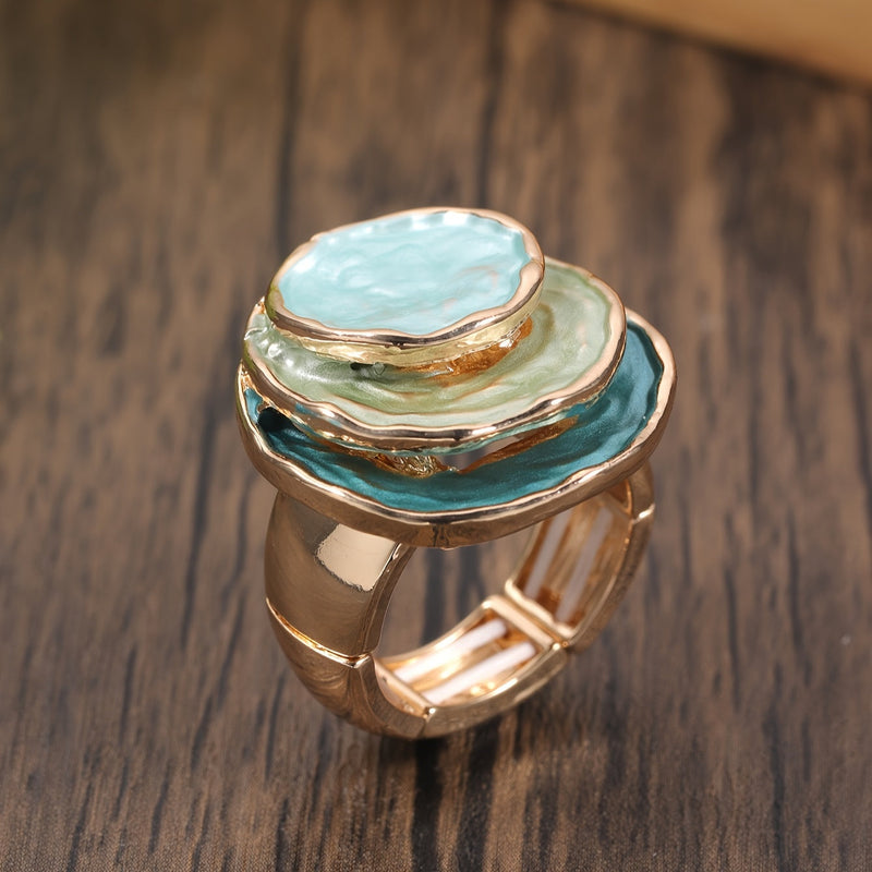 Catherine - Bohemian Triple-Layer Enamel Ring