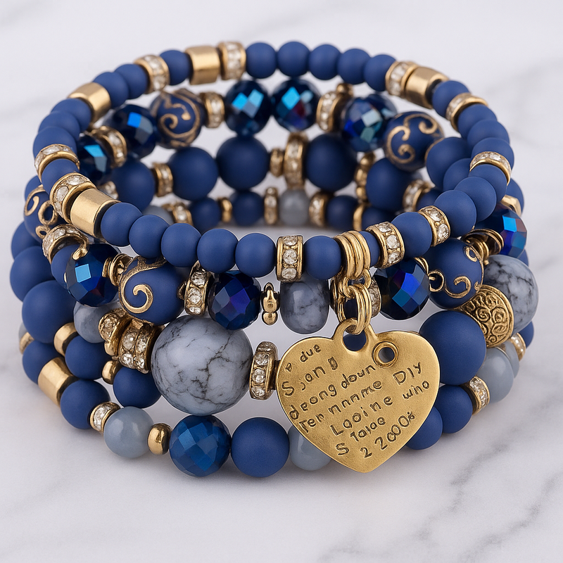 Serenity Blue Love Bracelet Duo
