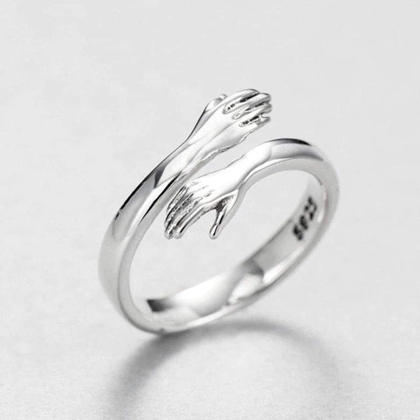Irene - Flexible Silver Embrace Ring
