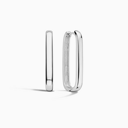 White Gold Large Icon Hoop Earrings