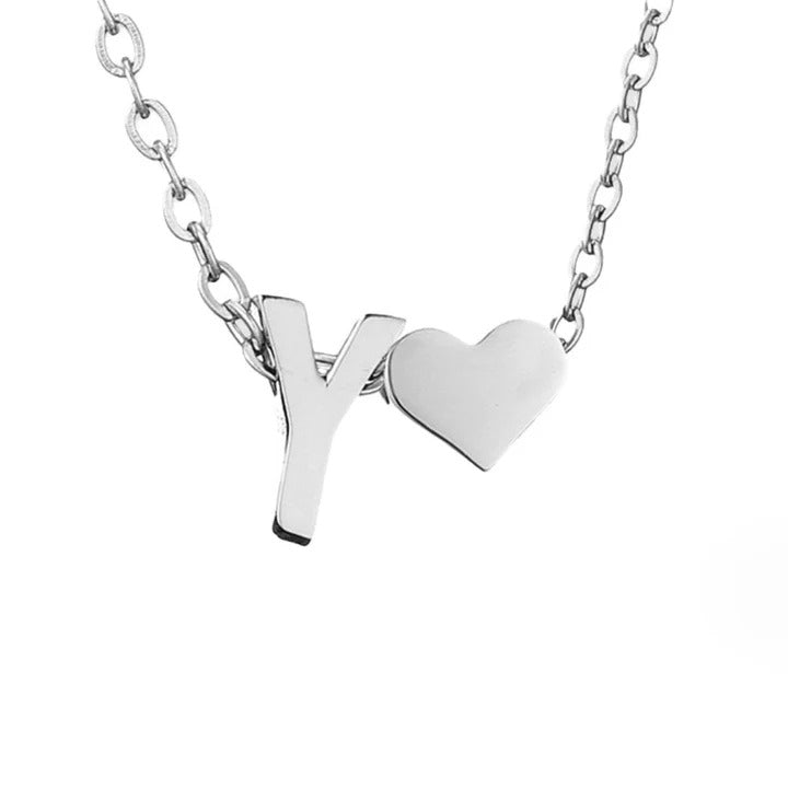 Courtney - Eternal Love Letter Silver Necklace