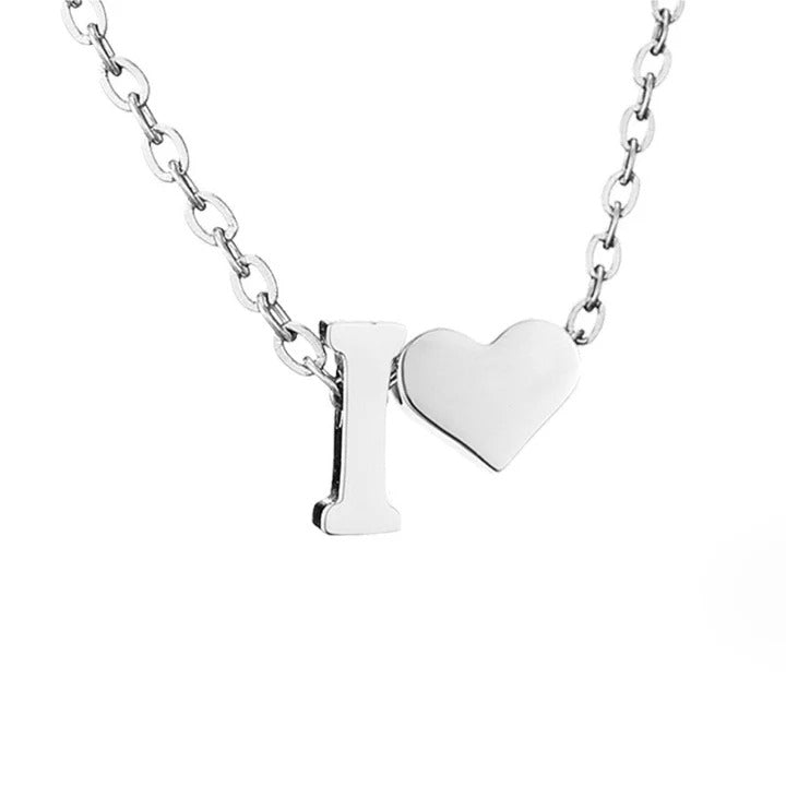 Courtney - Eternal Love Letter Silver Necklace
