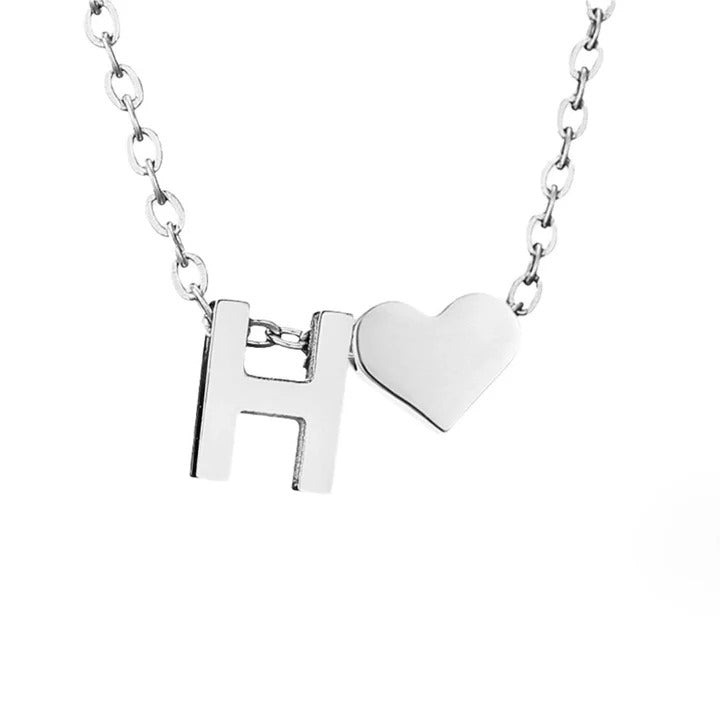 Courtney - Eternal Love Letter Silver Necklace