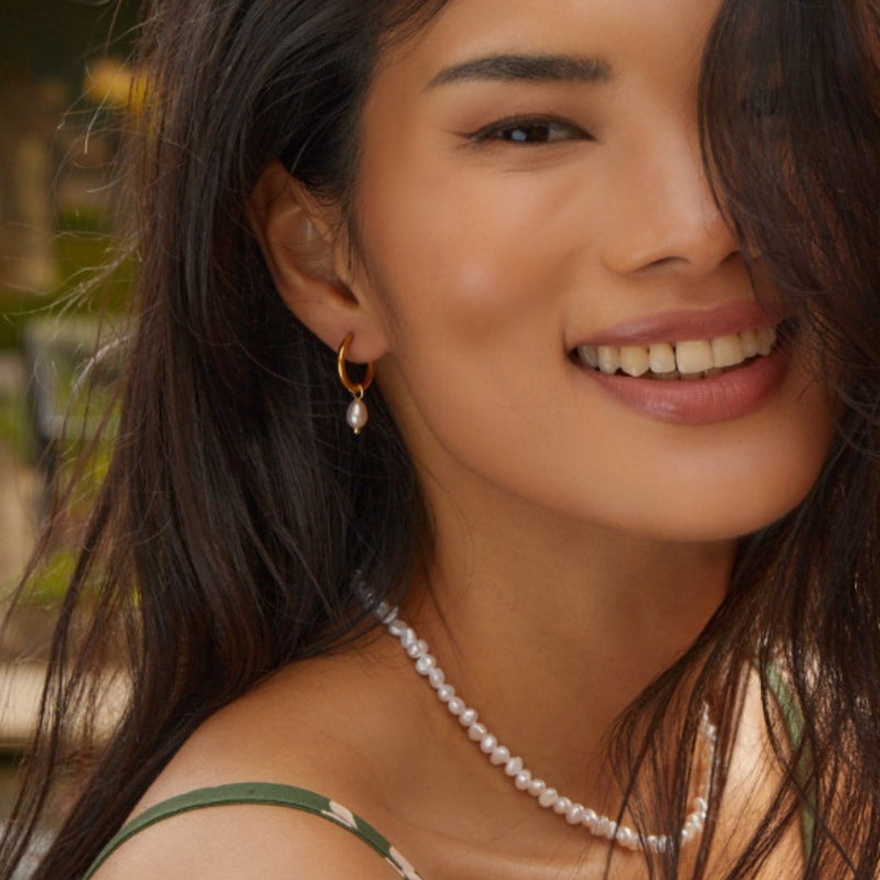 Bella - Elegant Freshwater Pearl Earrings