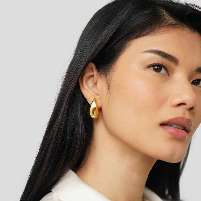 Ame - Gold Teardrop Earrings