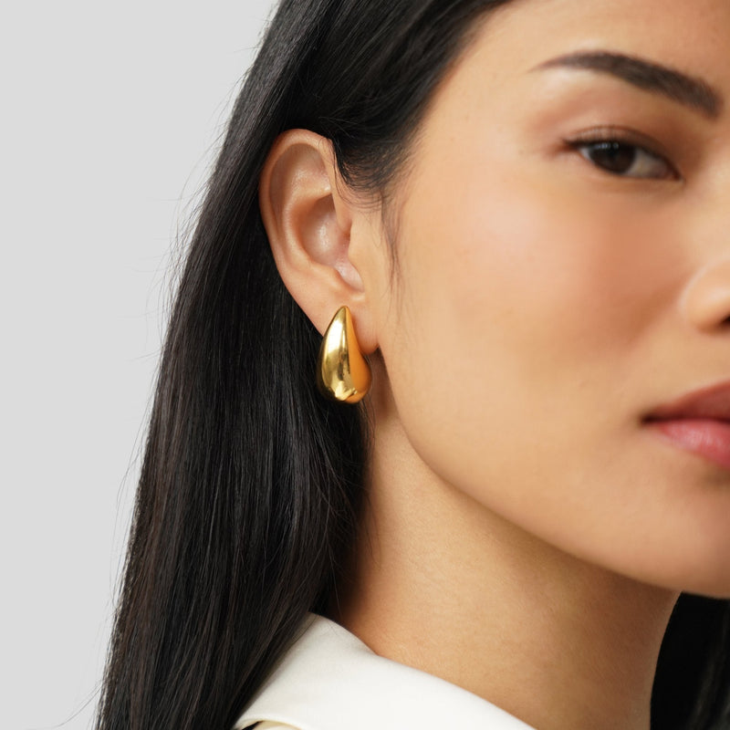 Ame - Gold Teardrop Earrings