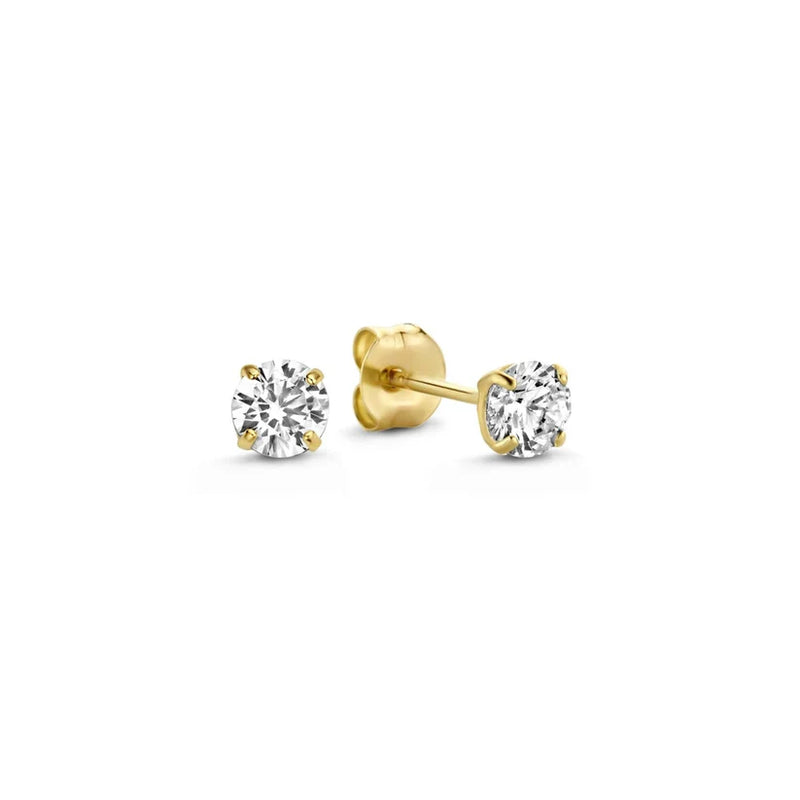 Gold Moonstone Earrings Set