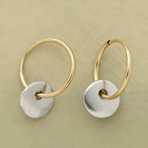 Eva - Artisan-Made Bohemian Gold and Silver Earrings