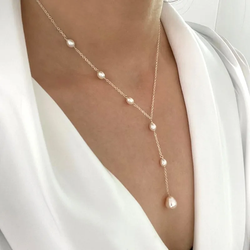 Heidi - Vintage Pearl Pendant Necklace