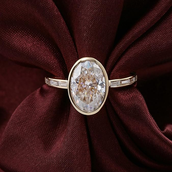 Giselle - Joyful Elegance White Moissanite Ring