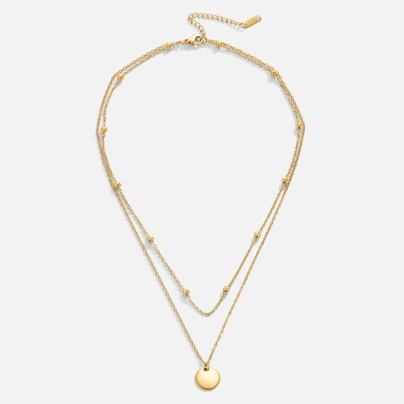 Amanda - Multi-Layered Disc Pendant Necklace