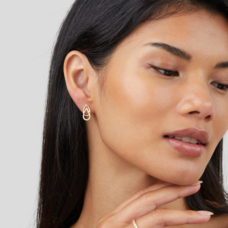 Aria - Teardrop Link Earrings