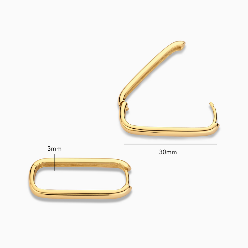 White Gold Large Icon Hoop Earrings