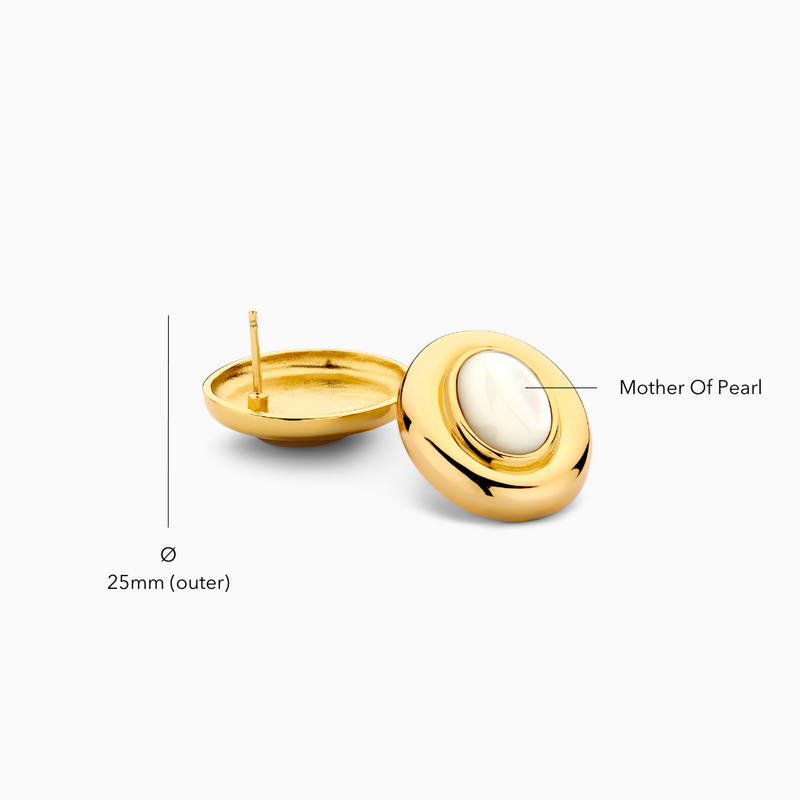 Giselle - Gold Pearl Earrings