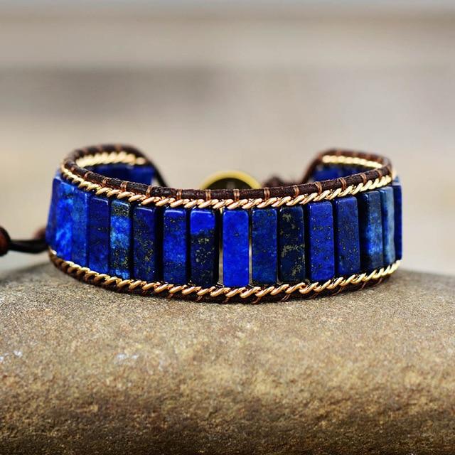 Powerful Lapis Lazuli Shield Bracelet