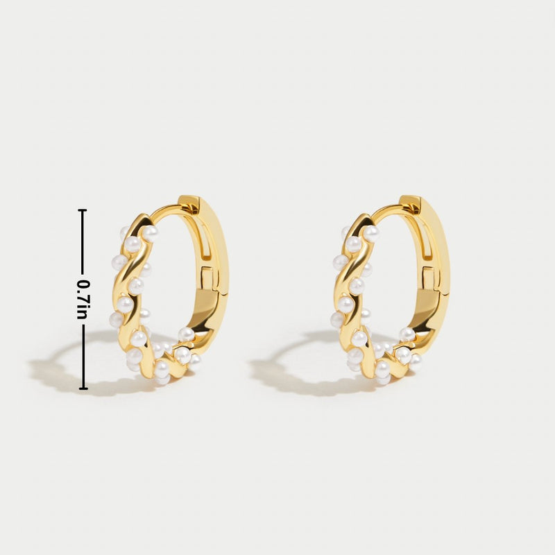 Anna - Vale Pearl Hoop Earrings